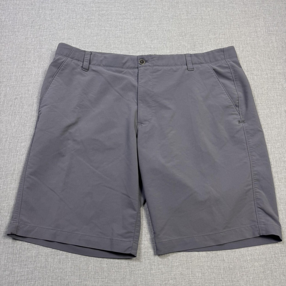 Under Armour Shorts Mens 40 Gray Athletic Pockets Moisture Wicking 11" Inseam
